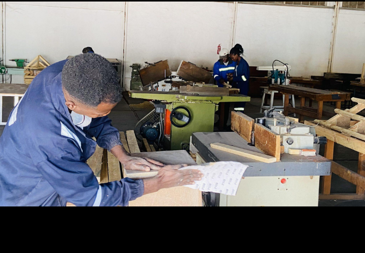 Carpentry Student during Technical skills training attachment -KTCAST