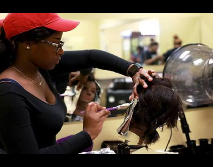 Cosmetology students dring beauty therapy practical training at KTCAST